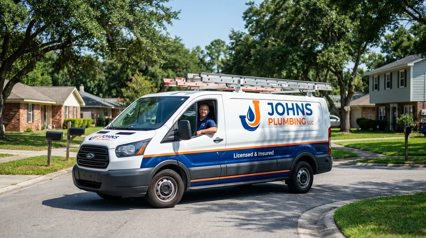 Johns Plumbing LLC service van in Rupert, ID